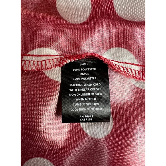 Jessica Howard Red Polka Dot Dress 10 Sleeveless Belted Pleated Fit & Flare - Picture 8 of 8